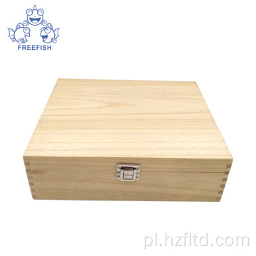 Drewniane drewniane pudełko na wino o dużej pojemności